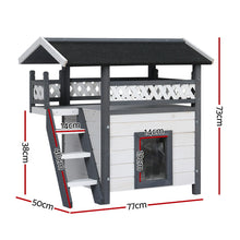 i.Pet Outdoor Cat House Shelter 77cm x 50cm x 73cm Rabbit Hutch Wooden Condo Small Outdoor Cat House - view 2