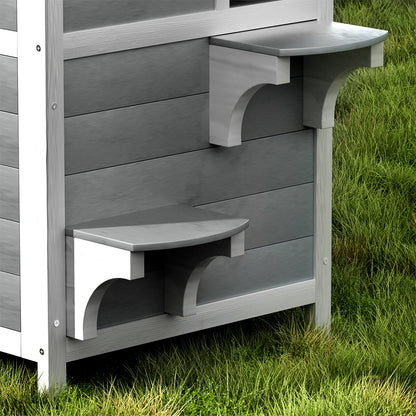 i.Pet Outdoor Cat House Shelter 56cm x 52cm x 82cm Rabbit Hutch Wooden Condo Small Outdoor Cat House - view 3