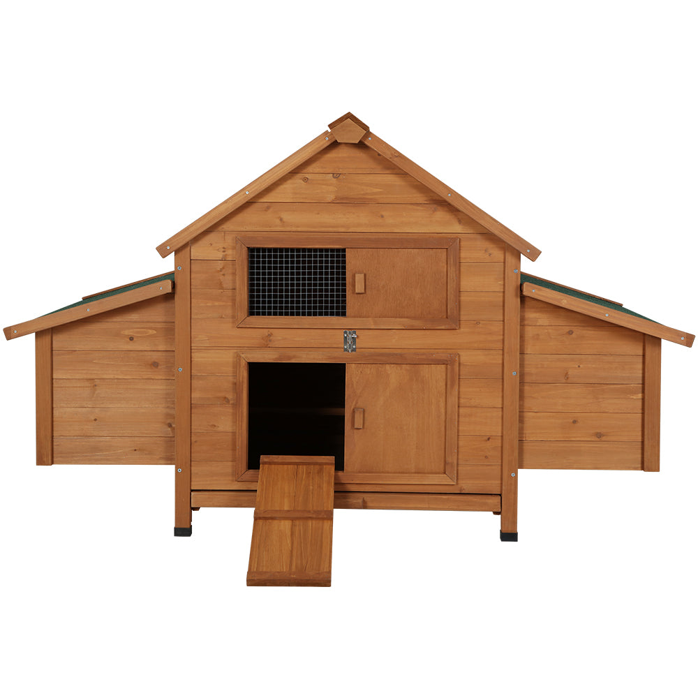 i.Pet Chicken Coop Rabbit Hutch 150cm x 68cm x 96cm Large Chicken Coop House Run Cage Wooden - view 3