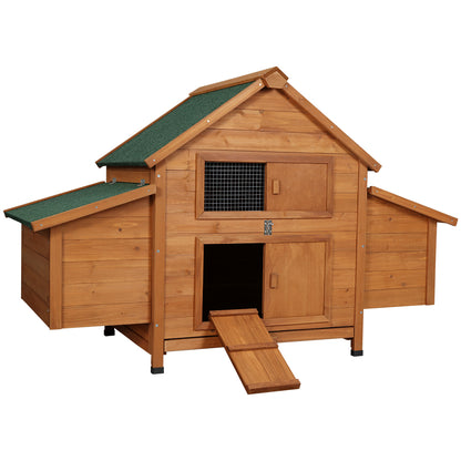 i.Pet Chicken Coop Rabbit Hutch 150cm x 68cm x 96cm Large Chicken Coop House Run Cage Wooden - view 7