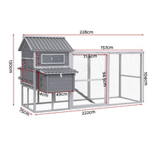 i.Pet Chicken Coop Rabbit Hutch Extra Large Wooden Run Bunny Cage Poultry House Outdoor - view 2