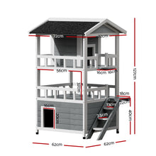 i.Pet Outdoor Cat House Shelter 72cm x 72cm x 127cm Rabbit Hutch Wooden Condo Small Outdoor Cat House - view 2