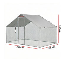 i.Pet Chicken Coop Rabbit Hutch Outdoor Run Walk in Hen Cage Ferret House 3x2x2m - view 2