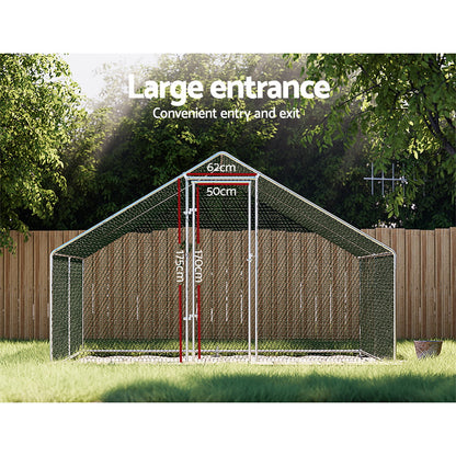 i.Pet Chicken Coop Cage 3x4x2m Galvanised Steel - view 3