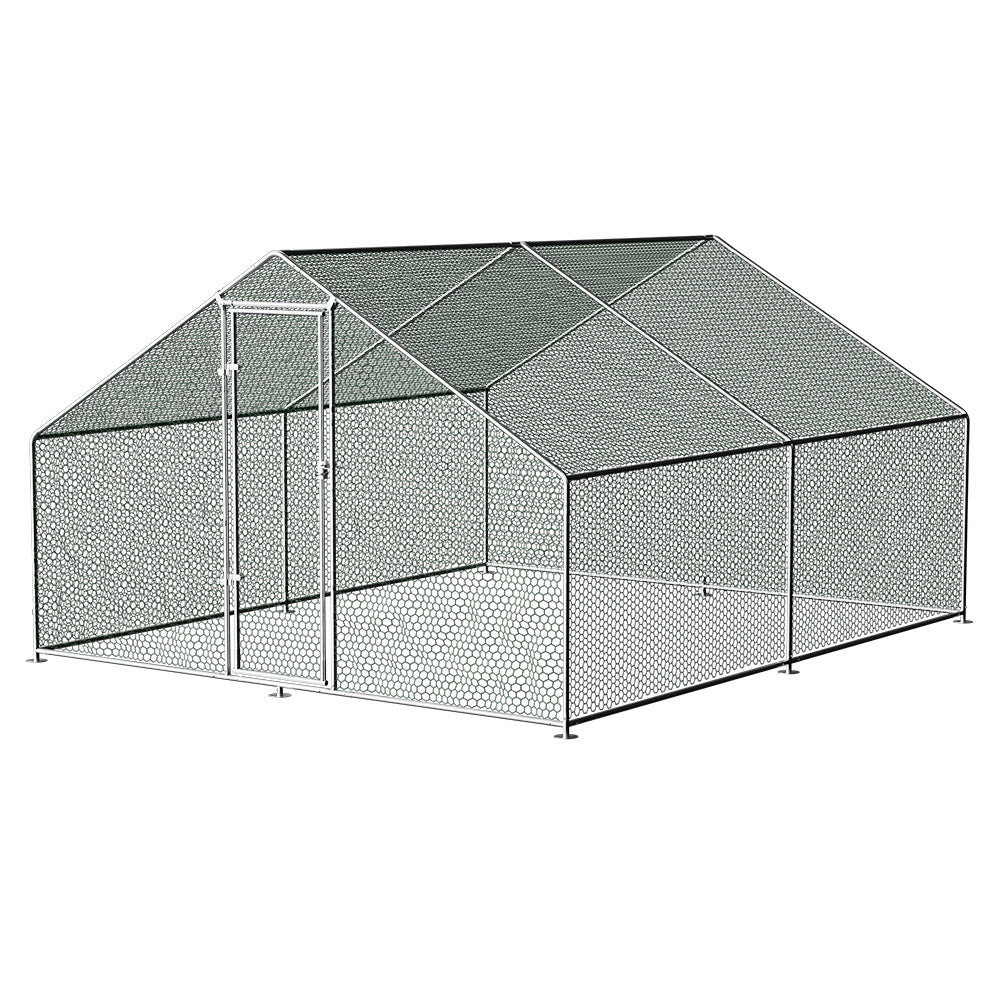 i.Pet Chicken Coop Cage 3x4x2m Galvanised Steel - view 6