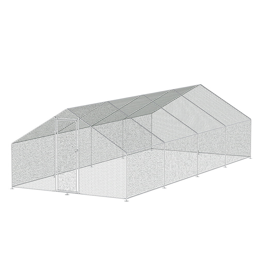 i.Pet Chicken Coop Cage 3x8x2m Galvanised Steel - view 6