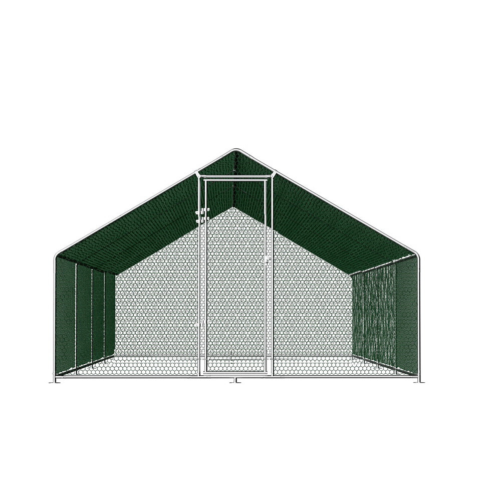 i.Pet Chicken Coop Cage 3x8x2m Galvanised Steel - view 2