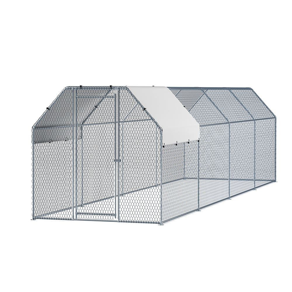 i.Pet Chicken Coop Cage Run Rabbit Hutch Large Walk In Hen House Cover 2mx8mx2m - view 7