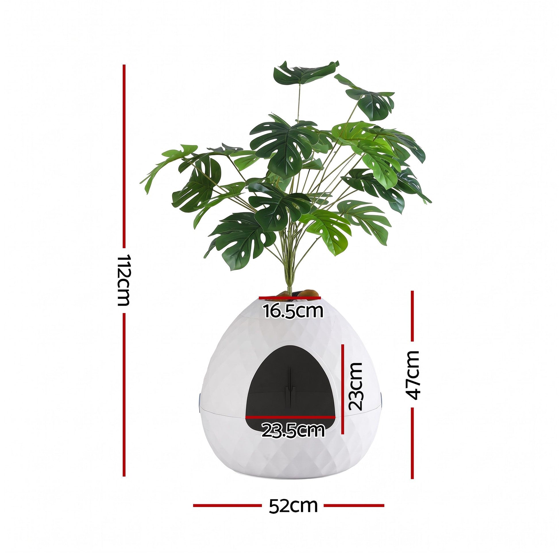 i.Pet Cat Litter Box Hidden Litter Tray Enclosure Planter Furniture House White - view 3