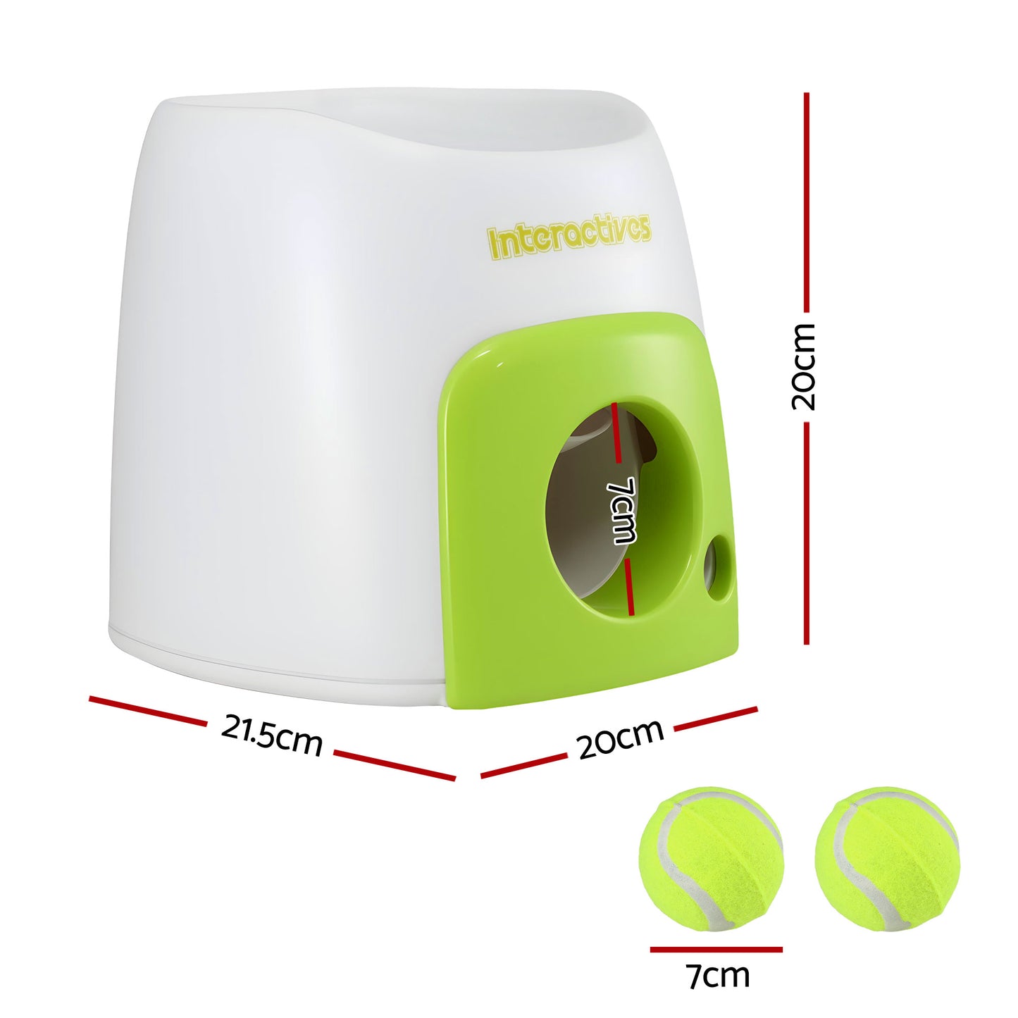 i.Pet 2-in-1 Dog Ball Launcher & Treat Dispenser with 2 Balls Green - view 2