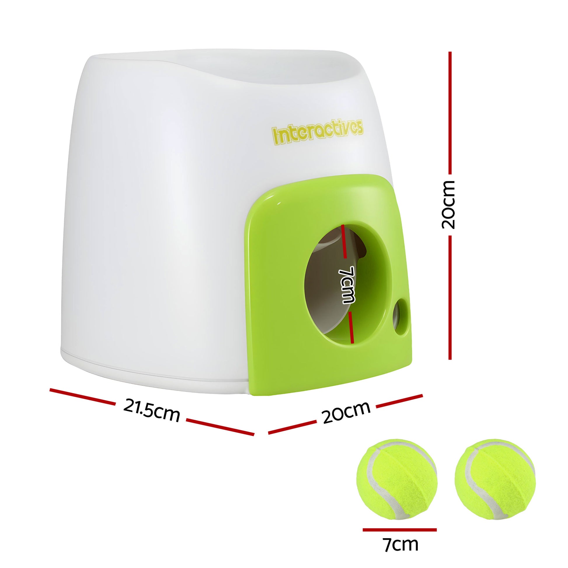 i.Pet 2-in-1 Dog Ball Launcher & Treat Dispenser with 2 Balls Green - view 2