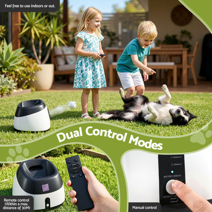 i.Pet Dog Ball Launcher Thrower with 6 ETPU Balls & 14/18/22m Launch Distance Black - view 5