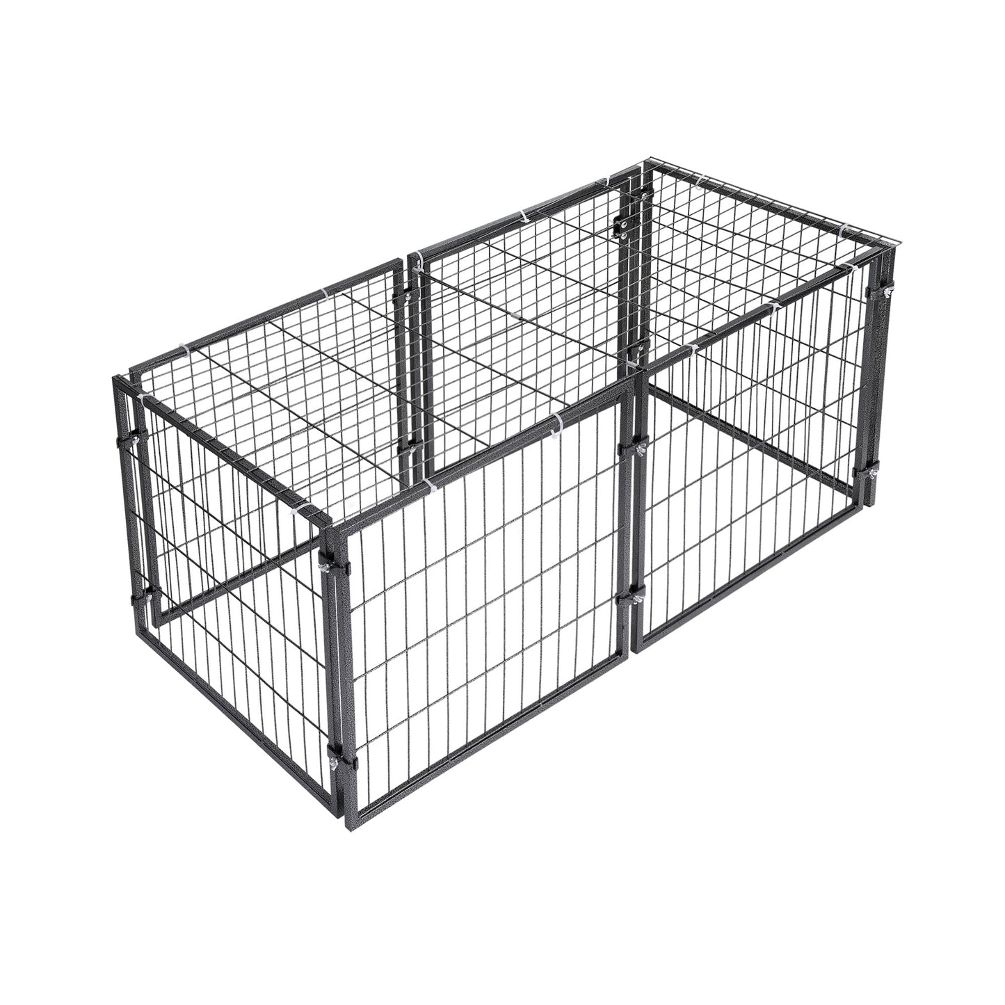 i.Pet Large Dog Crate Cage Playpen 129cm Puppy Pen Pet Enclosure Black - view 3