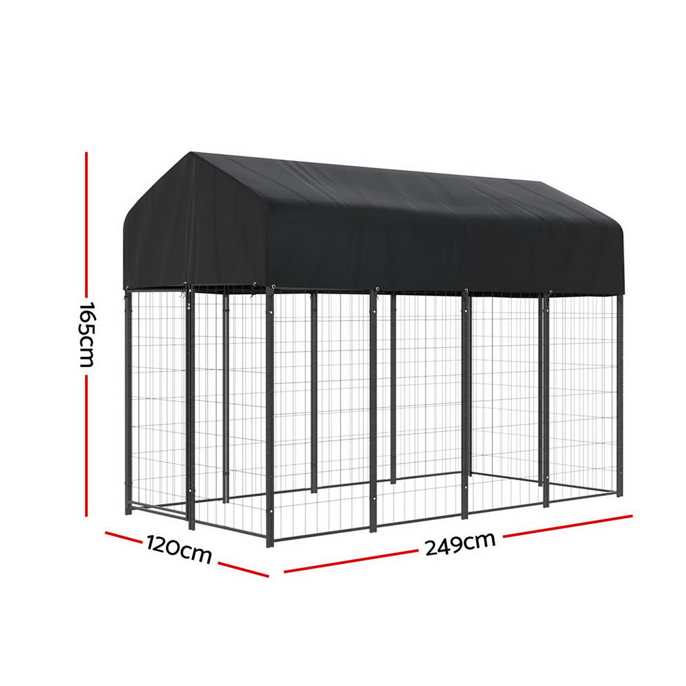 i.Pet Dog Kennel Extra Large House Outdoor Playpen Pet Puppy Metal Backyard - view 2