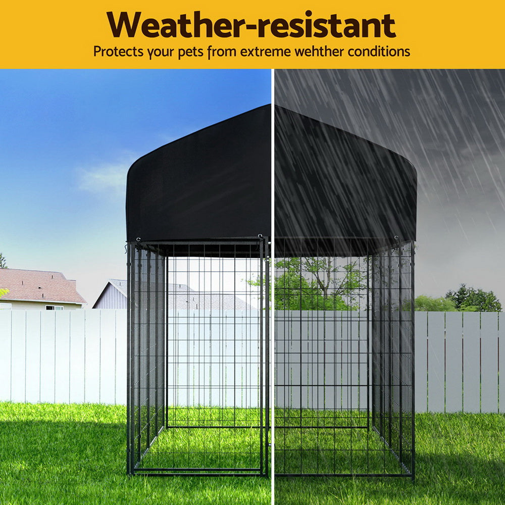 i.Pet Dog Kennel Extra Large House Outdoor Playpen Pet Puppy Metal Backyard - view 5