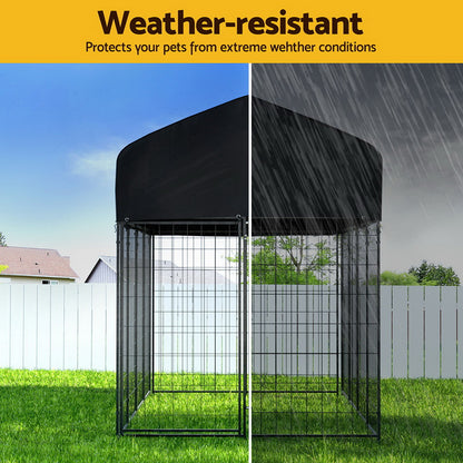 i.Pet Dog Kennel Extra Large House Outdoor Playpen Pet Puppy Metal Backyard - view 5