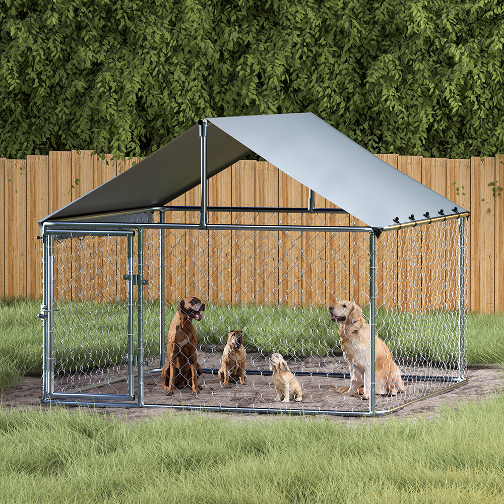 i.Pet Dog Kennel Large House XL Pet Run Cage Puppy Outdoor Enclosure With Roof - view 5