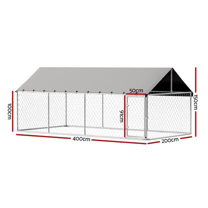 i.Pet Dog Kennel Large House XL Pet Run Cage Puppy Outdoor Enclosure 2Mx4M - view 2