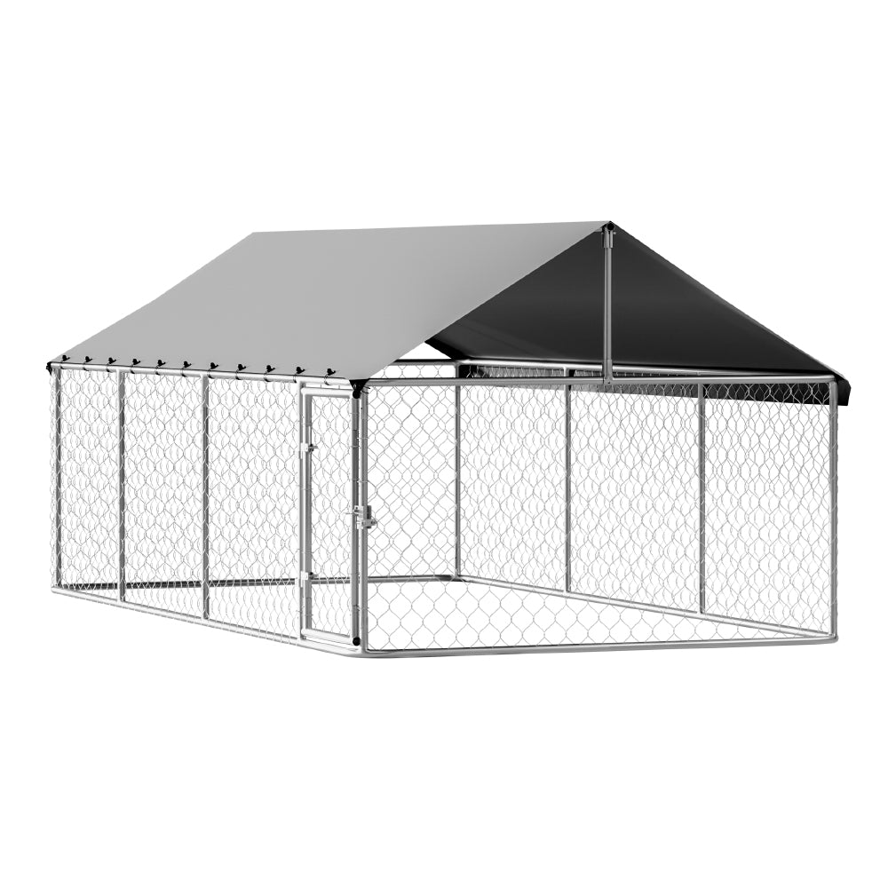 i.Pet Dog Kennel Large House XL Pet Run Cage Puppy Outdoor Enclosure 2Mx4M - view 3