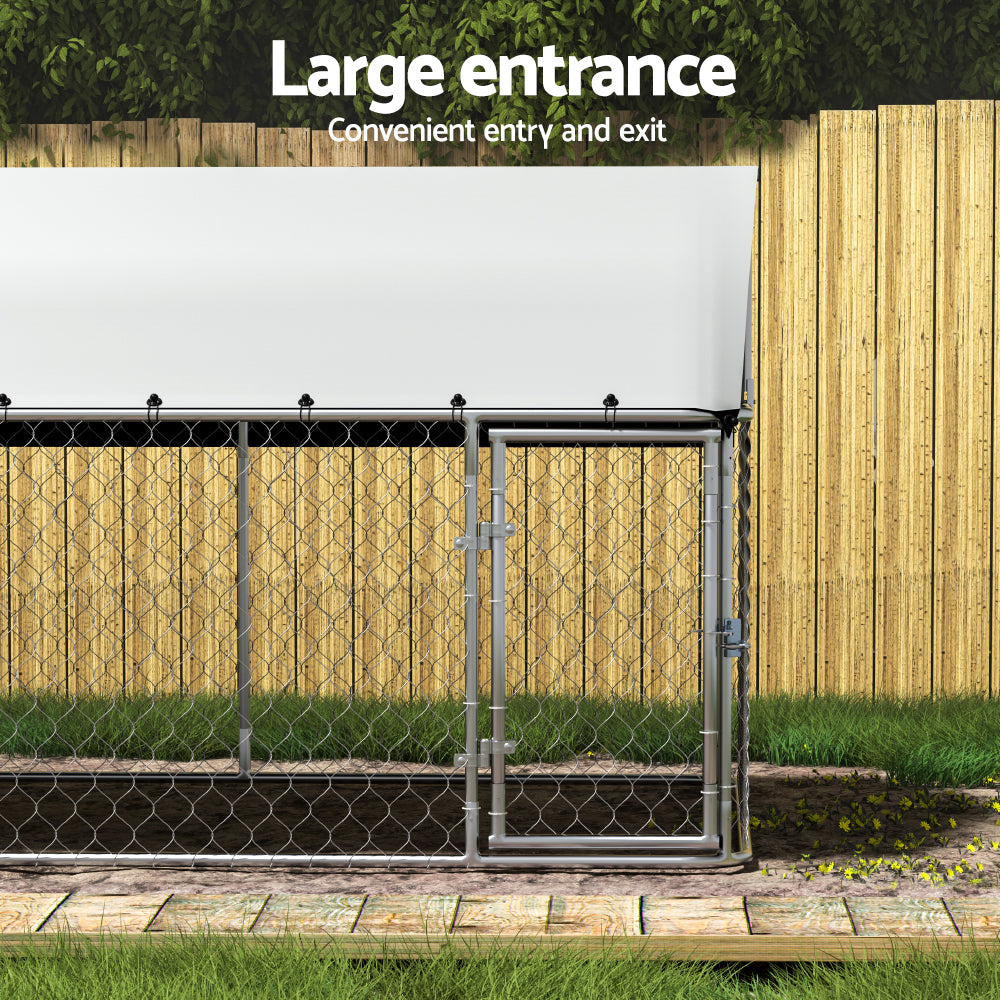 i.Pet Dog Kennel Large House XL Pet Run Cage Puppy Outdoor Enclosure 2Mx4M - view 4
