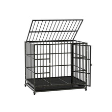 i.Pet Dog Cage Crate Large Puppy Cat Anti-Bite Pet Kennel Wheels w/Tray Metal