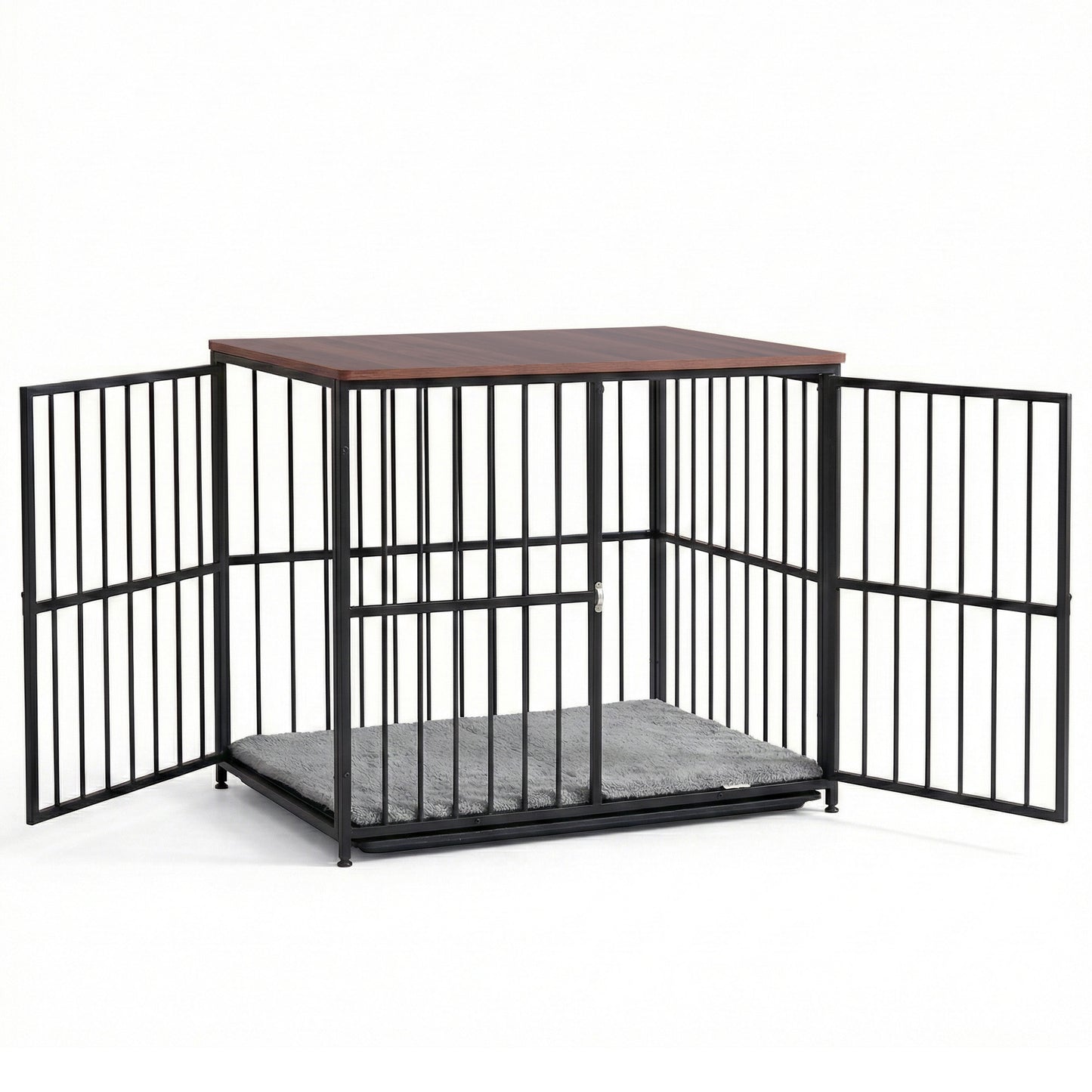 i.Pet Large Dog Crate Furniture 93cm Dog Cage Puppy Pet Wooden Black - view 4