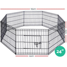 i.Pet 24" 8 Panel Dog Playpen Pet Fence Exercise Cage Enclosure Play Pen - view 2