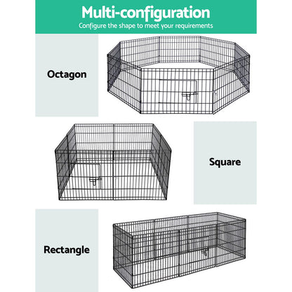 i.Pet 24" 8 Panel Dog Playpen Pet Fence Exercise Cage Enclosure Play Pen - view 4