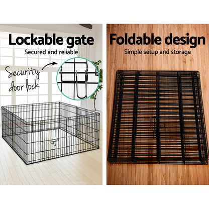 i.Pet 24" 8 Panel Dog Playpen Pet Fence Exercise Cage Enclosure Play Pen - view 5