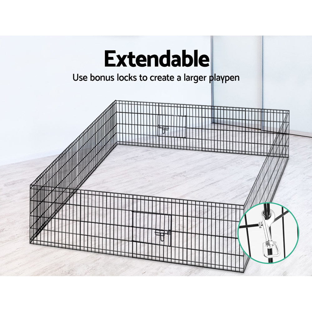 i.Pet 24" 8 Panel Dog Playpen Pet Fence Exercise Cage Enclosure Play Pen - view 6