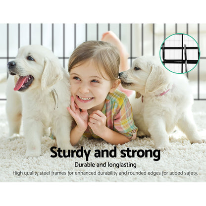 i.Pet 2x24" 8 Panel Dog Playpen Pet Fence Exercise Cage Enclosure Play Pen - view 3