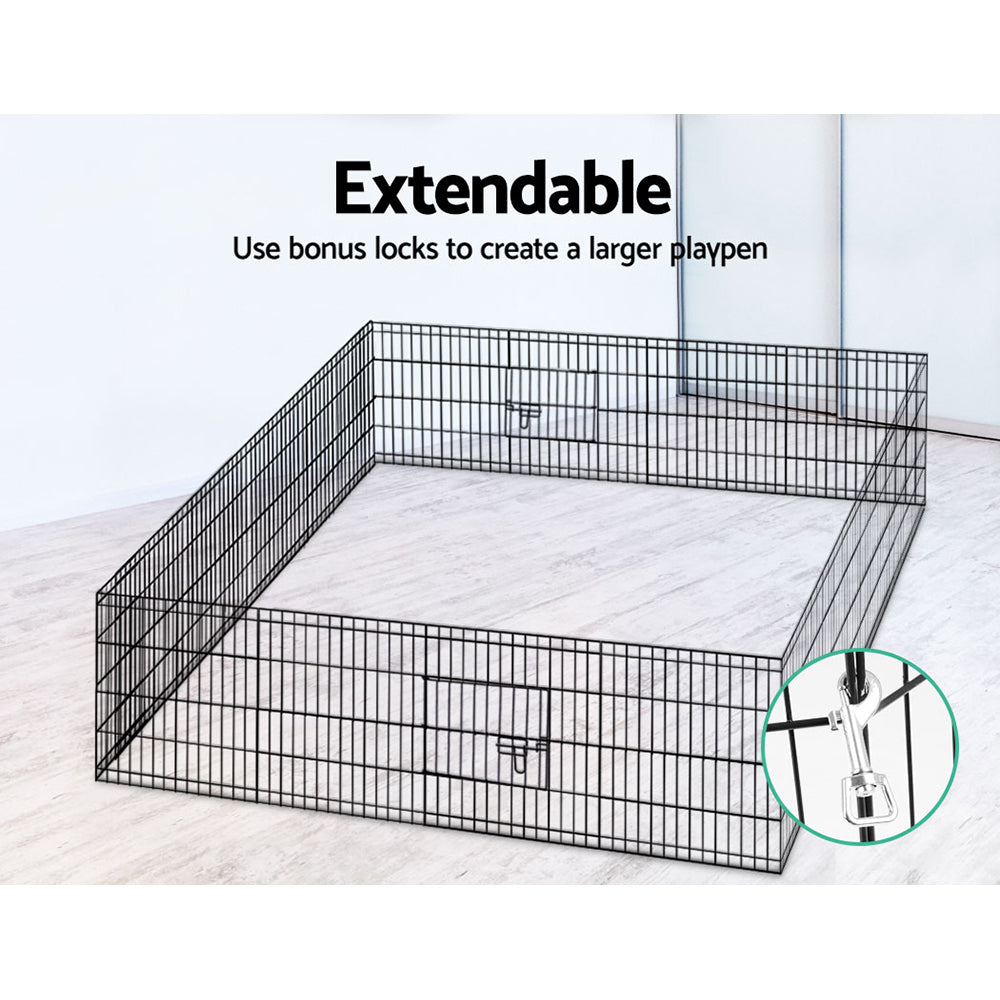 i.Pet 2x24" 8 Panel Dog Playpen Pet Fence Exercise Cage Enclosure Play Pen - view 6