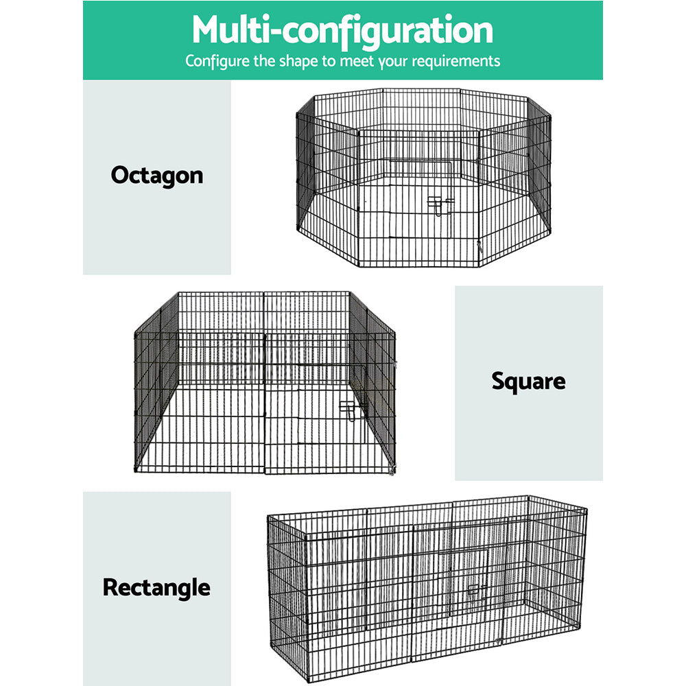 i.Pet 30" 8 Panel Dog Playpen Pet Fence Exercise Cage Enclosure Play Pen - view 4