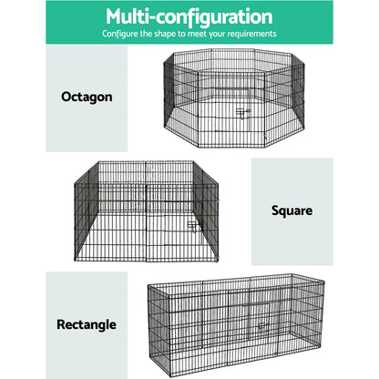i.Pet 30" 8 Panel Dog Playpen Pet Fence Exercise Cage Enclosure Play Pen - view 4