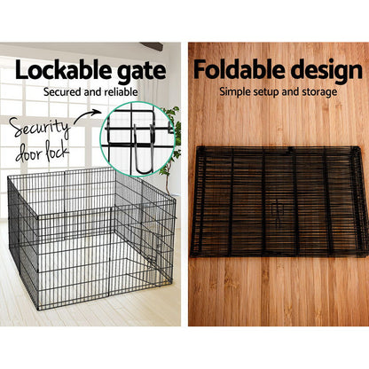 i.Pet 2x30" 8 Panel Dog Playpen Pet Fence Exercise Cage Enclosure Play Pen - view 5