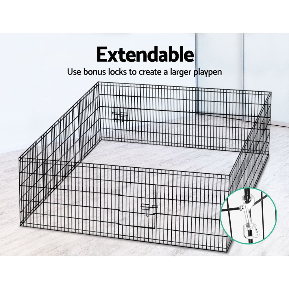 i.Pet 2x30" 8 Panel Dog Playpen Pet Fence Exercise Cage Enclosure Play Pen - view 6
