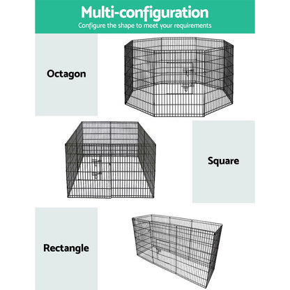 i.Pet 36" 8 Panel Dog Playpen Pet Fence Exercise Cage Enclosure Play Pen - view 4