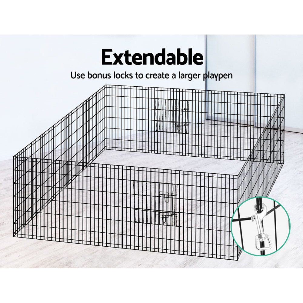i.Pet 36" 8 Panel Dog Playpen Pet Fence Exercise Cage Enclosure Play Pen - view 6