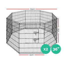 i.Pet 2x36" 8 Panel Dog Playpen Pet Fence Exercise Cage Enclosure Play Pen - view 2