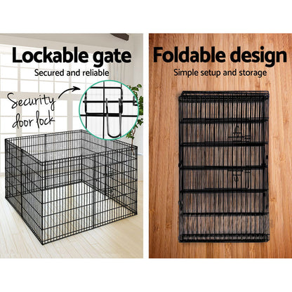 i.Pet 2x36" 8 Panel Dog Playpen Pet Fence Exercise Cage Enclosure Play Pen - view 5
