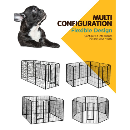 i.Pet 40" 8 Panel Dog Playpen Pet Exercise Cage Enclosure Fence Play Pen - view 3