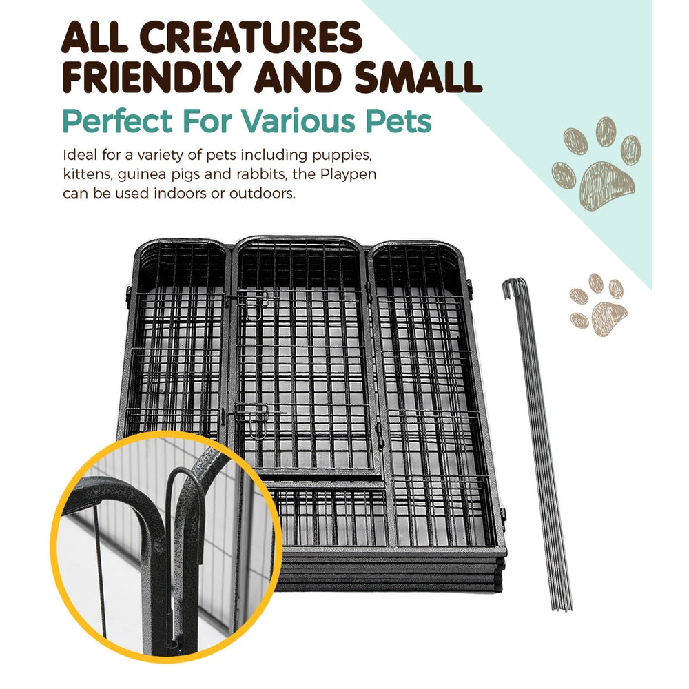 i.Pet 40" 8 Panel Dog Playpen Pet Exercise Cage Enclosure Fence Play Pen - view 6