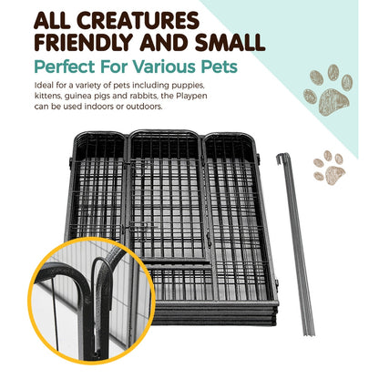 i.Pet 40" 8 Panel Dog Playpen Pet Exercise Cage Enclosure Fence Play Pen - view 6