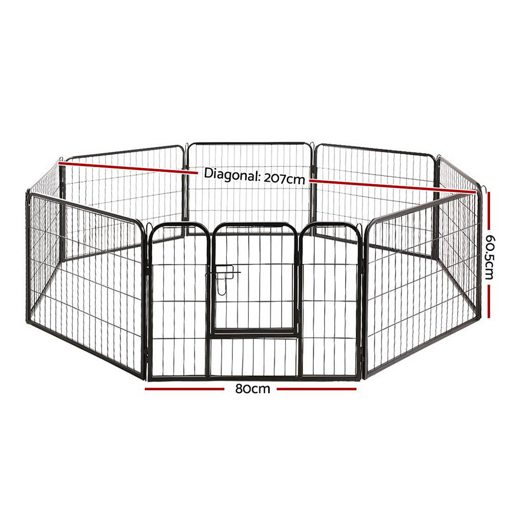 i.Pet 24" 8 Panel Dog Playpen Pet Exercise Cage Enclosure Fence Play Pen - view 2