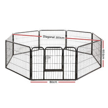 i.Pet 24" 8 Panel Dog Playpen Pet Exercise Cage Enclosure Fence Play Pen - view 2