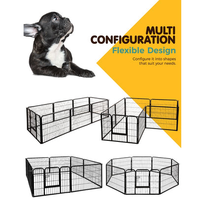 i.Pet 24" 8 Panel Dog Playpen Pet Exercise Cage Enclosure Fence Play Pen - view 3