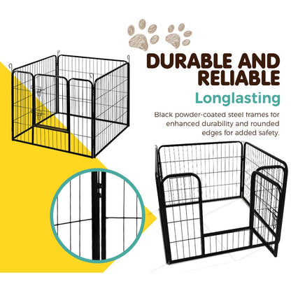 i.Pet 24" 8 Panel Dog Playpen Pet Exercise Cage Enclosure Fence Play Pen - view 5