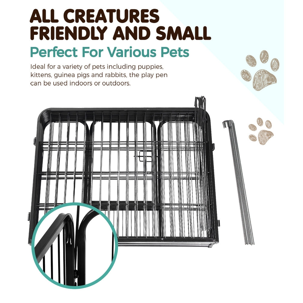 i.Pet 24" 8 Panel Dog Playpen Pet Exercise Cage Enclosure Fence Play Pen - view 6