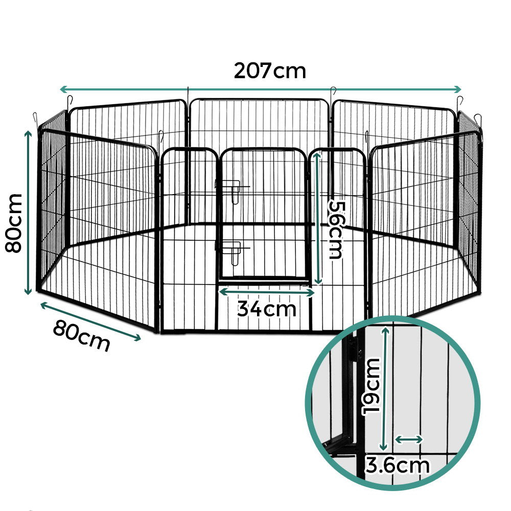 i.Pet 32" 8 Panel Dog Playpen Pet Exercise Cage Enclosure Fence Play Pen - view 2