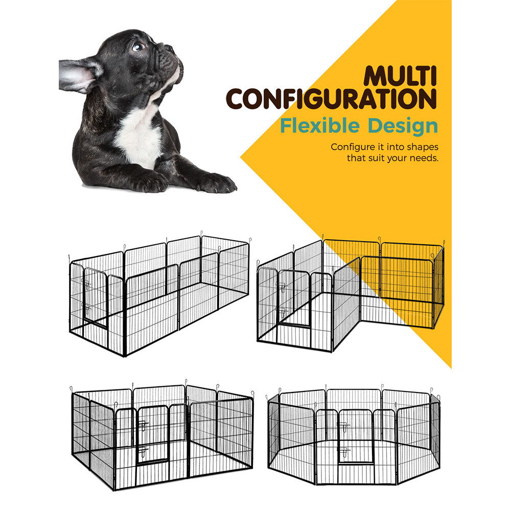 i.Pet 32" 8 Panel Dog Playpen Pet Exercise Cage Enclosure Fence Play Pen - view 3